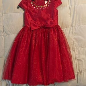 Disney Holiday Dress with sparkles, fake pearls and Mickey gemstones.
